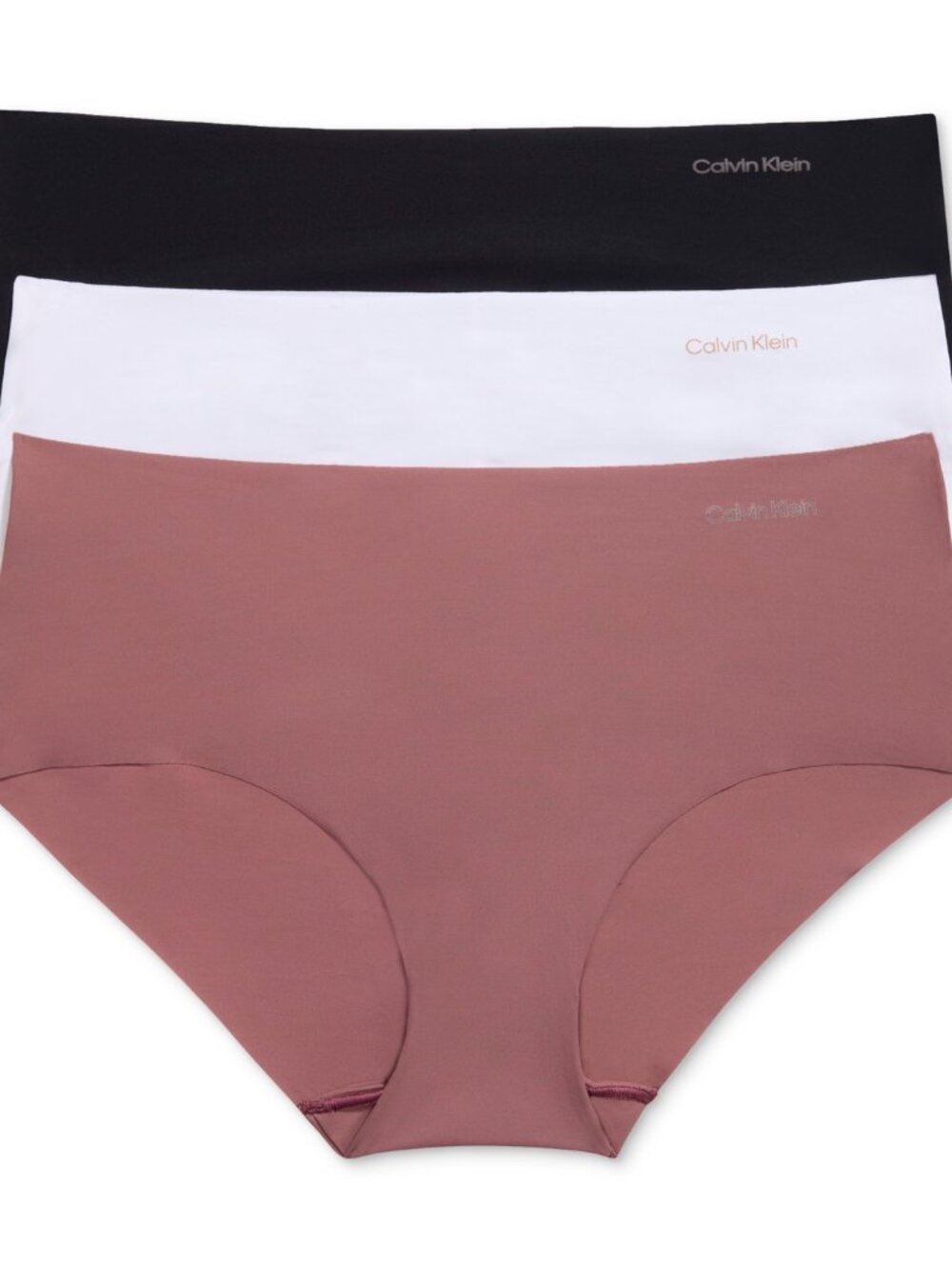 #2309 Calvin Klein Invisibles 3-Pack Hipster QD3559-Black/ White/Vintage Pink